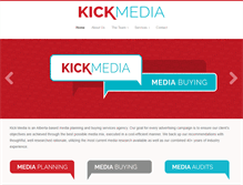 Tablet Screenshot of kickmedia.ca
